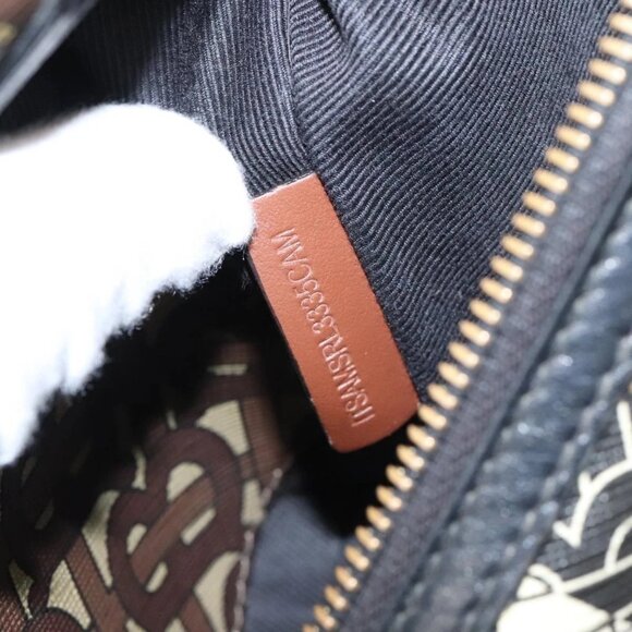 BURBERRY Body Bag PVC Leather Brown Gold Auth - Picture 10 of 16